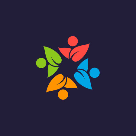 Nature community logo vector with modern concept designのイラスト素材