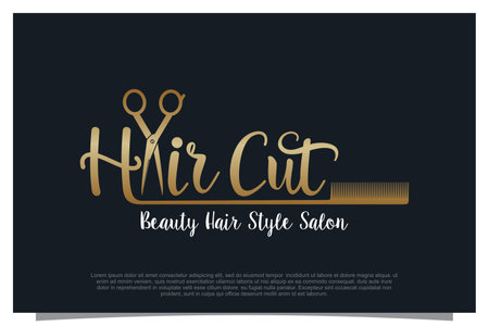 Haircut logo design element vector for your businessのイラスト素材