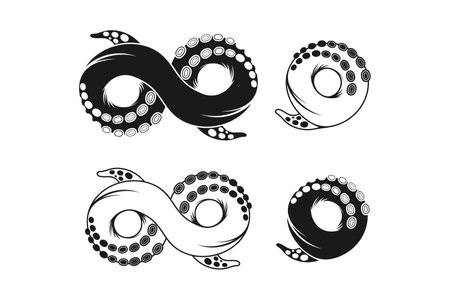 Tentacle logo design element for your businessのイラスト素材