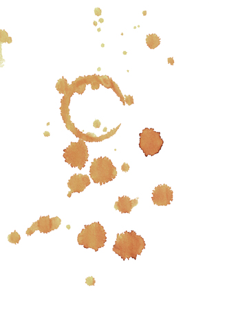 Coffee splat on white backgroundの写真素材