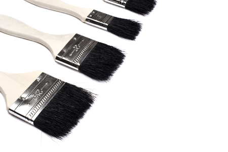 Paintbrushes on white background.の写真素材