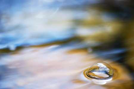 Bubble on water surface.の写真素材