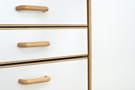 Close-up of kitchen cabinet drawerの写真素材