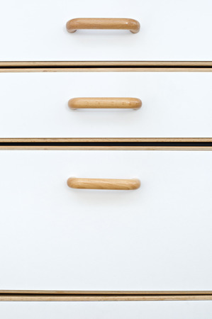 Close-up of kitchen cabinet drawerの写真素材