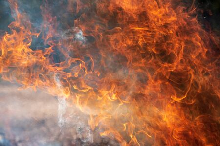 Flames and smoke, fire background
