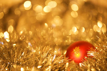 Christmas decorations. Selective focus and very shallow depth of field.