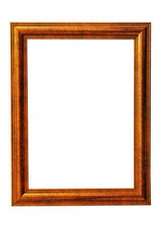 Wooden Picture Frame isolated on white background.の写真素材