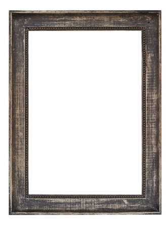 Wooden Picture Frame isolated on white background.