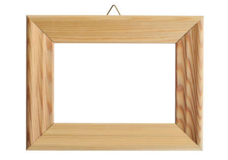 Wooden Picture Frame isolated on white background.