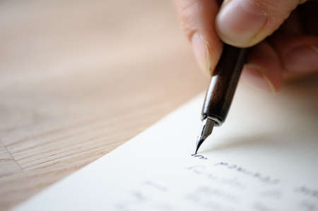 Writing letter to a friend. My own words.