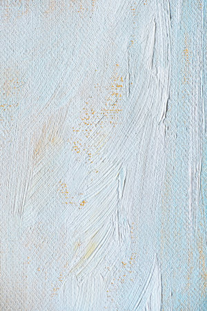 Close-up of a painted canvas, texture and brush strokes clearly visible.の写真素材
