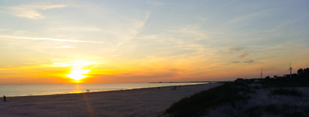 Sunset in Latvia, Liepajaの写真素材