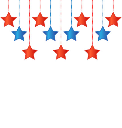 Eleven red and blue stars in US national colorsのイラスト素材