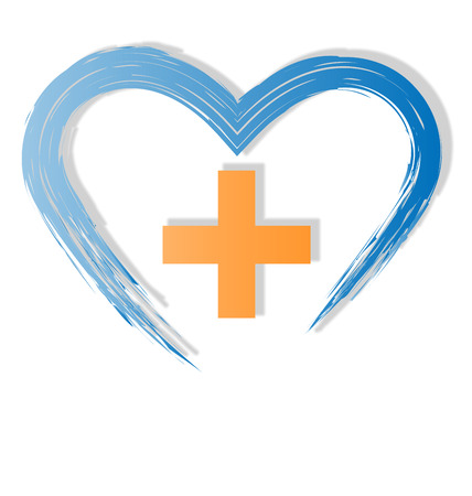 Healthcare emblem isolated on white backgroundのイラスト素材