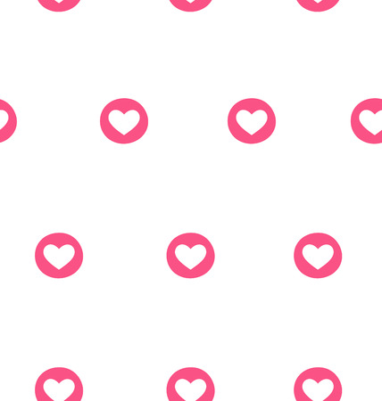 Seamless pattern with heart isolated on white backgroundのイラスト素材
