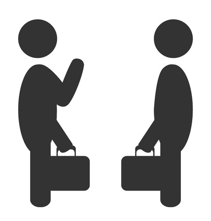 Greeting business situation icon isolated on white backgroundのイラスト素材