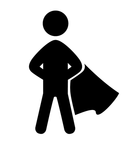 Success People Hero Flat Icons Pictogram Isolated on White Backgroundのイラスト素材