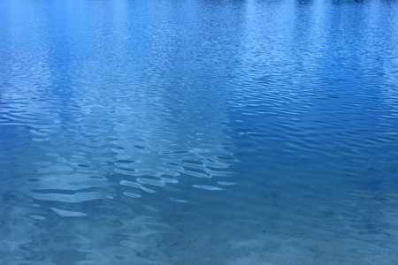Blue water ripplesの写真素材