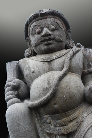 the statue at Prambanan Temple is the largest Hindu temple complex in Indonesia which was built in the 9th centuryの写真素材