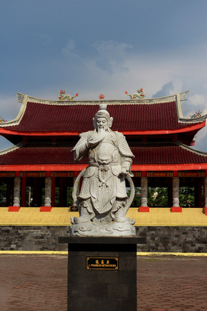 Statue of Cheng Ho / Zheng He in Semarang, Indonesia. he is a famous Chinese sailor and explorer. Among his explorations was an expedition to Indonesia.のeditorial素材