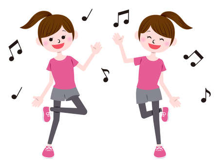 Women dancingのイラスト素材