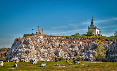 Calvary chapel in Tata Hungaryの写真素材