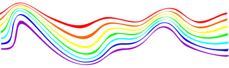 neon rainbow abstract wave stripe vector imageのイラスト素材