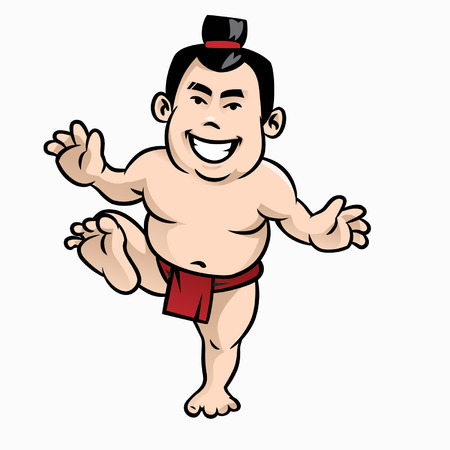 happy looking sumoのイラスト素材