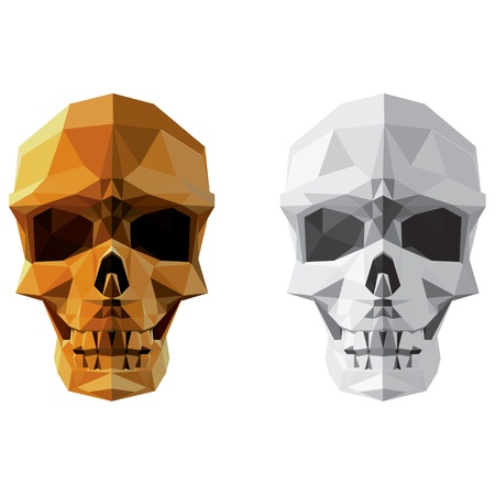 stylish vector skullのイラスト素材