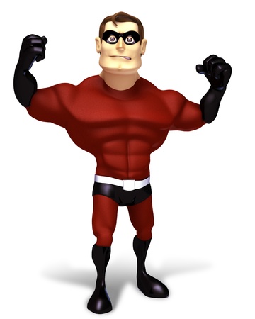hero with strong poseの写真素材