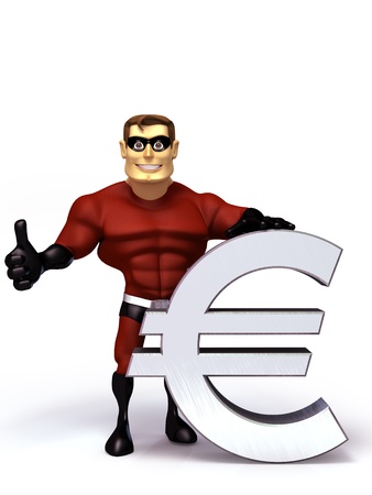 hero with euro symbolの写真素材