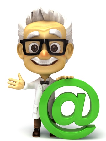 Professor with at mark symbolの写真素材