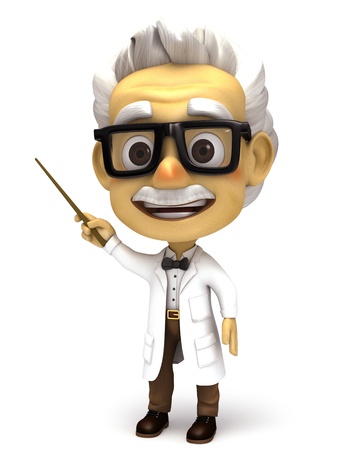 Professor with stick pointer の写真素材