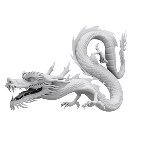 3d render dragon clay textureの写真素材