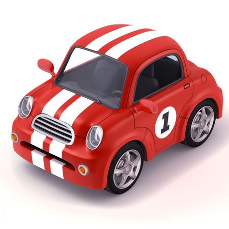 Red racing carの写真素材