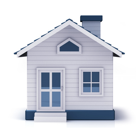 Blue mini houseの写真素材