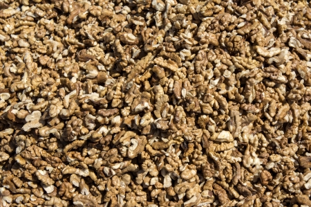 A lot of nuts in stack on sunlightの写真素材