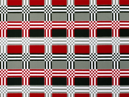 Traditional tablecloth as a pattern in a studio