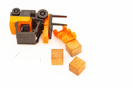 Forklift isolated on white
