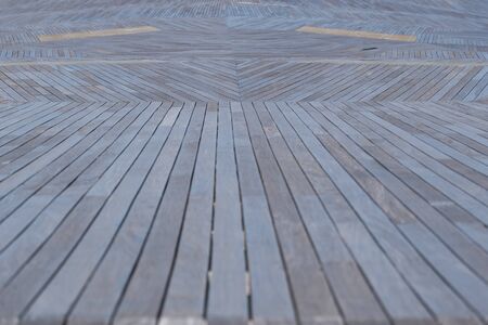 Wood deck of Osanbashiの写真素材