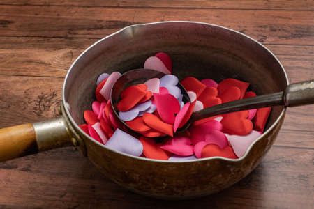 The image of a dish filled with loveの写真素材