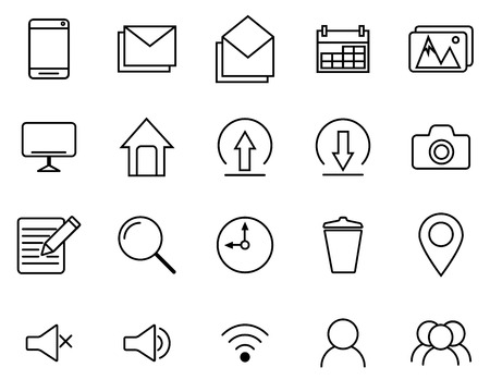 Icons line setのイラスト素材
