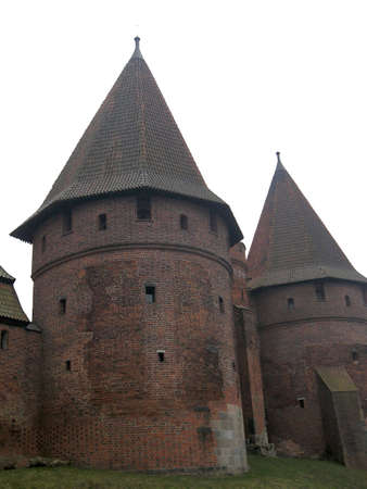 Broun castle against an isolated white background        の写真素材
