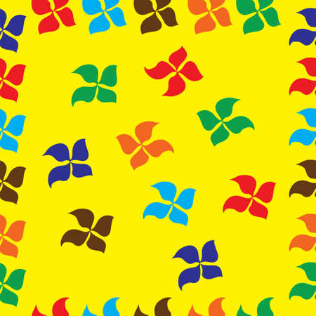 Seamless pattern with read flowers