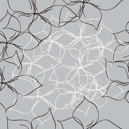 Seamless pattern with black and white flowersのイラスト素材