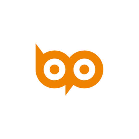 initial bp with eye bird owl concept logo template icon design elementsのイラスト素材