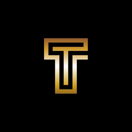 initial t logo icon vector template for corporate logo and business card design.のイラスト素材