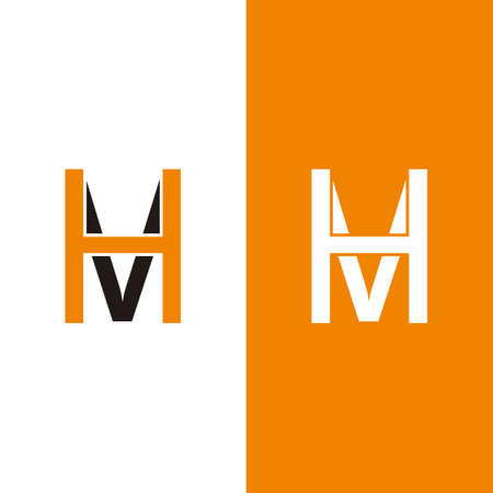 Initials Merging Letter M And H Logo Vector Icon Illustrationのイラスト素材
