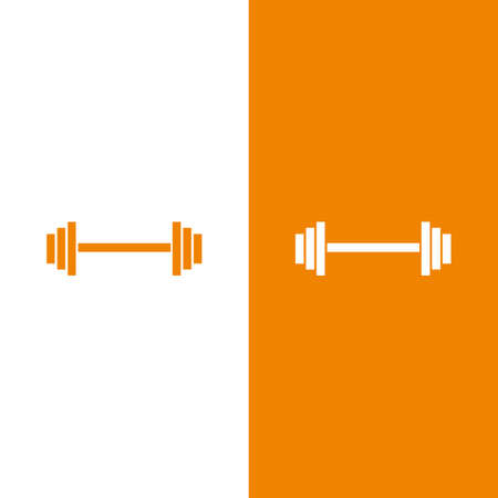 Weightlifting Equipment Or Barbells Logo Vector Icon Illustrationのイラスト素材