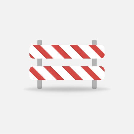 Road sign. Stop or closed warning alert. End of road or building is in progress. No way, do not enter icon. Vector EPS 10.のイラスト素材